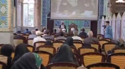 ببینید / رفتار عجیب رسایی؛ لغو سخنرانی در مسجدی به علت جمعیت کم