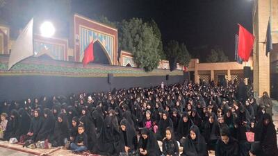 مراسم شب سوم محرم در گلزار شهدای صالح آباد برگزار شد + فیلم و تصاویر
