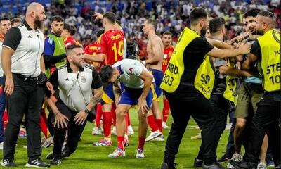 حراست ورزشگاه ستاره تیم ملی اسپانیا را مصدوم کرد