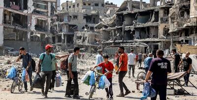 دفتر «اوچا» از کوچ بی‌هدف فلسطینی‌ها در پی حملات به شمال غزه خبر داد