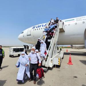 نخستین گروه حجاج خانه خدا از استان‌ وارد فرودگاه اردبیل شدند