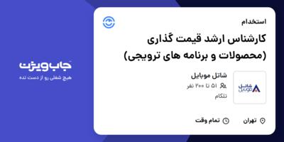 استخدام کارشناس ارشد قیمت گذاری (محصولات و برنامه های ترویجی) در شاتل موبایل