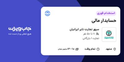 استخدام حسابدار مالی در سپهر تجارت تایر ایرانیان