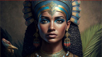 طراحی چهره واقعی بانو نفرتیتی همسر آخناتون فرعون دوران حضرت یوسف با هوش مصنوعی+عکس