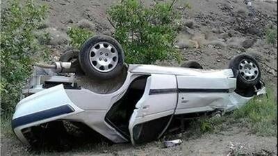 3 کشته در حادثه واژگونی خودرو پژو پارس در جاده اراک - قم