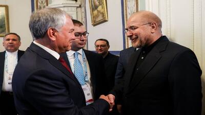 رئیس دومای ملی روسیه با قالیباف دیدار کرد