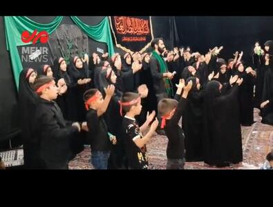 اجرای سرود «به یاد علی اصغر» در همایش شیرخوارگان حسینی بیجار