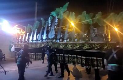 عزاداری و دسته روی شب هفتم محرم در نوشهر