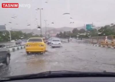 بازهم بارش شدید باران و آب گرفتگی در مشهد