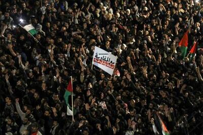 مردم اردن برای غزه به خیابان‌ها آمدند/ شهر امان محل اعتراض شد