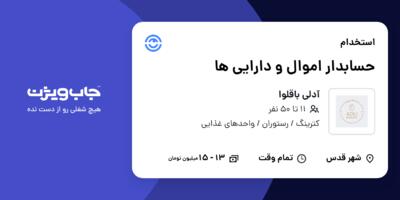 استخدام حسابدار اموال و دارایی ها در آدلی باقلوا