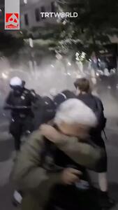 حمله پلیس کانادا به تظاهرات مسالمت‌آمیز در حمایت از مردم غزه در مونترال