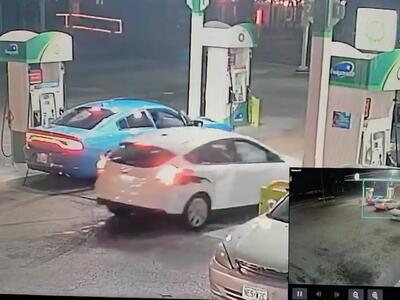 سرقت خودرو در پمپ بنزین / دوربین ها ثبت کردند