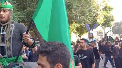 گزارشی از حرکت نمادین کاروان حسینی در شهرضا + فیلم