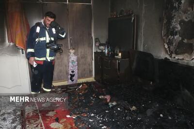 مشکل برقی در کولر یک منزل در اهواز خانه را به آتش کشید