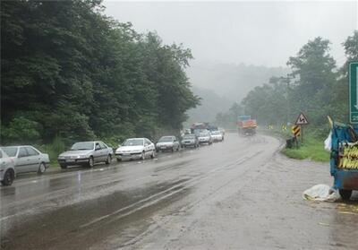 لغزندگی جاده‌ها مازندران به‌ دلیل بارش‌های مقطعی - تسنیم