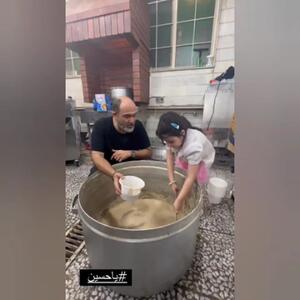 ویدیوی دیدنی از مهران غفوریان و دخترش در ایام محرم+ فیلم
