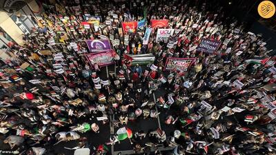 تظاهرات گسترده ساکنان دورهام در انگلیس/ درخواست برای پایان همدستی در کشتار مردم در غزه