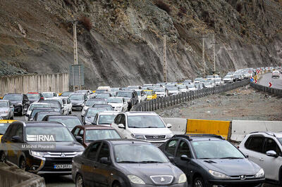 ترافیک شدید در آزاد راه تهران - شمال در روز تاسوعای ۱۴۰۳