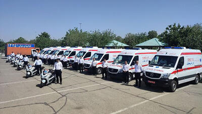 امدادرسانی اورژانس ۱۱۵ به عزاداران حسینی در آبادان