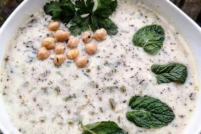 طرز پخت آش دوغ برای ۱۰۰ نفر