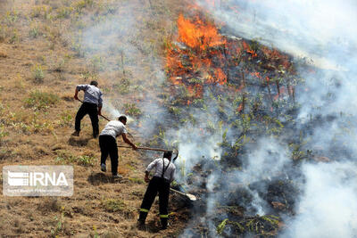 آتش سوزی مراتع در خانمیرزا مهار شد