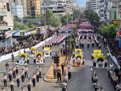 عکس/ راهپیمایی روز عاشورا در جنوب بیروت
