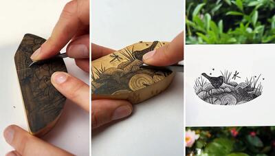 حکاکی روی چوب: هنر ظریف تراشیدن نقش و نگار بر روی چوب (فیلم)