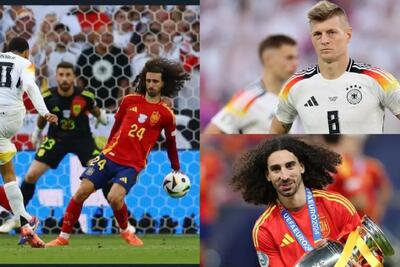 حمله اسطوره رئال مادرید به داور انگلیسی بازی اسپانیا - آلمانی