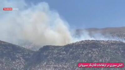 فیلم/ افزایش شدت آتش‌سوزی در منطقه قلارنگ