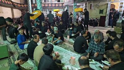 توزیع هفت هزار پرس غذای گرم بین عزاداران حسینی در روستای کذاب