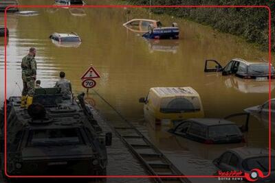 سیل عظیم به دلیل بارش شدید باران در مینسک، بلاروس