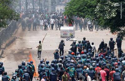 عکس/ اعتراضات خونین دانشجویی در بنگلادش
