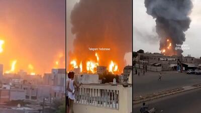 لحظات پرواز اف 35‌ های اسرائیل و بمباران سنگین و به آتش کشیدن یمن از 15 زاویه