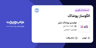 استخدام الگوساز پوشاک در تولیدی پوشاک نیلی