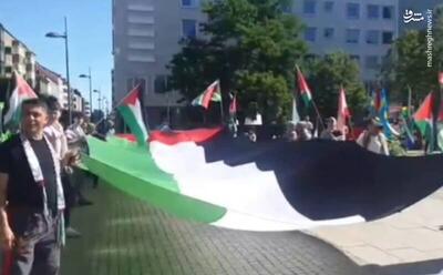 فیلم/ تظاهرات مردم سوئد در اعتراض به نسل‌کشی مردم غزه