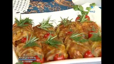 طرز پختن دلمه کلم برگ مجلسی و  متفاوت | آموزش دلمه کلم برگ