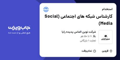 استخدام کارشناس شبکه های اجتماعی (Social Media) در شرکت نوین الماس پدیده رایا