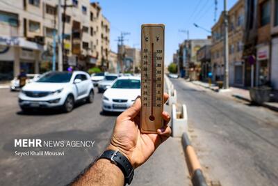 عکس: شدت گرمای اهواز در سطح نارنجی