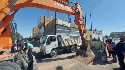 پیشرفت ۴۱ درصدی طرح فاضلاب شهری تایباد