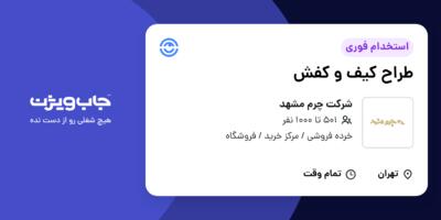 استخدام طراح کیف و کفش در شرکت چرم مشهد