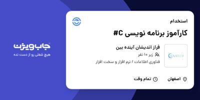 استخدام کارآموز برنامه نویسی C# - خانم در فراز اندیشان آینده بین