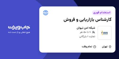 استخدام کارشناس بازاریابی و فروش در شبکه امن تیوان