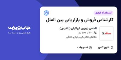 استخدام کارشناس فروش و بازاریابی بین الملل - آقا در الماس بلورین ایرانیان (داتیس)