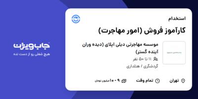 استخدام کارآموز فروش (امور مهاجرت) در موسسه مهاجرتی دیلی اپلای (دیده وران آینده گستر)