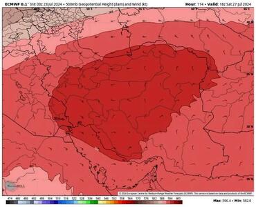 تصویر نقشه گنبدگرمایی بر سر ایران تا یکشنبه آینده