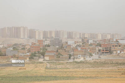 چنبره ریزگردها بر آسمان خراسان‌شمالی