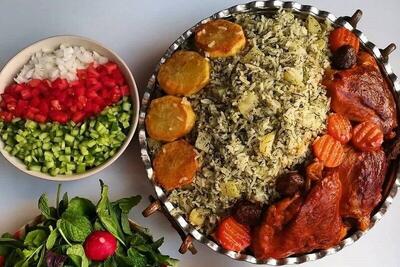 طرز تهیه سیب پلو کرمانشاهی مجلسی در ۴ مرحله ساده