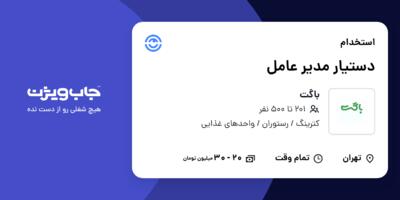 استخدام دستیار مدیر عامل در باگت