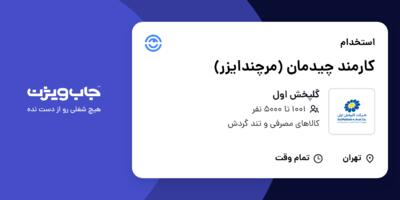 استخدام کارمند چیدمان (مرچندایزر) در گلپخش اول